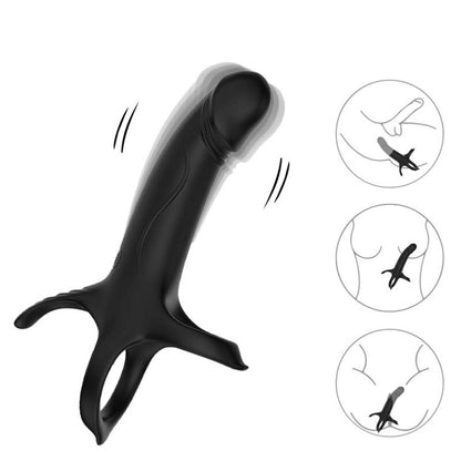 ARMONY - GODE AVEC ANNEAU ET VIBRATEUR TÉLÉCOMMANDE NOIR ARMONY FOR HIM