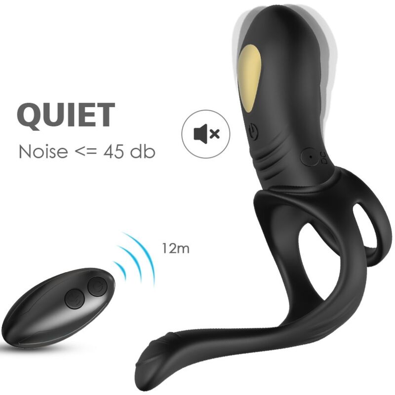 ARMONY - JOY JUMPER RING VIBRATEUR POUR COUPLES & TÉLÉCOMMANDE ANAL PLUG NOIR ARMONY FOR HIM