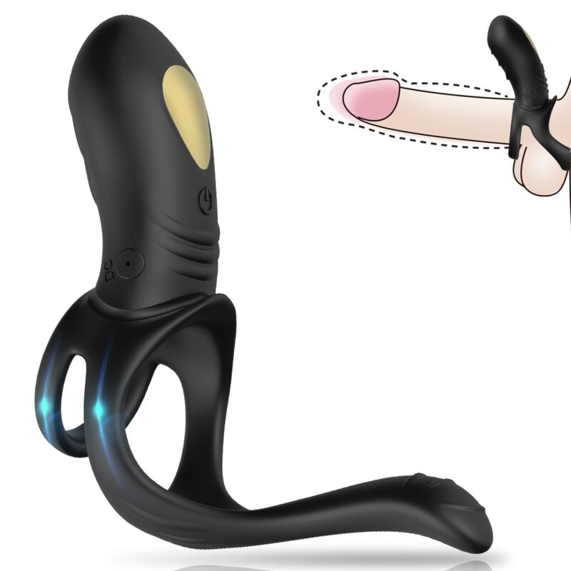 ARMONY - VIBRATEUR JUMPER RING POUR COUPLES & PLUG ANAL NOIR ARMONY FOR HIM