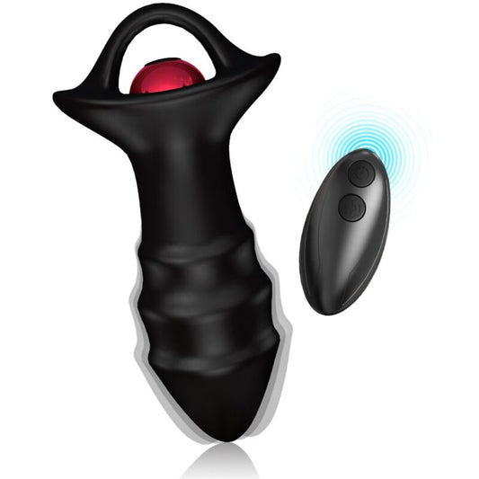 ARMONY - VIBRATEUR À DOIGTS KYLIN ET TÉLÉCOMMANDE DE PLUG ANAL NOIR ARMONY ANAL