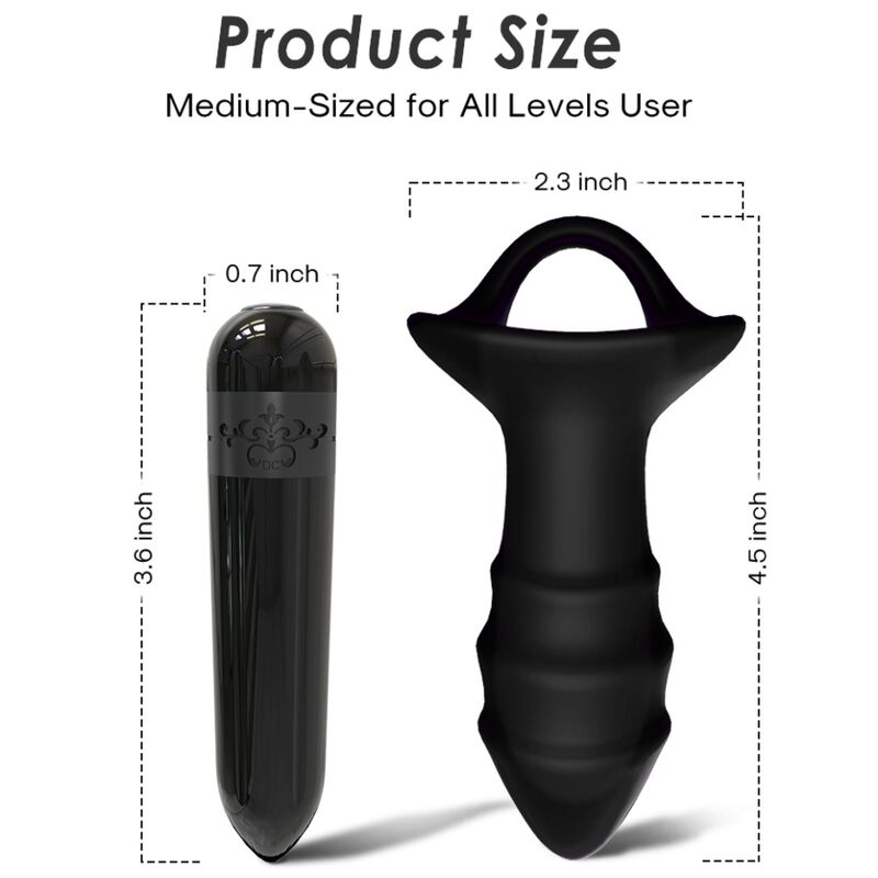 ARMONY - VIBRATEUR À DOIGTS KYLIN ET TÉLÉCOMMANDE DE PLUG ANAL NOIR ARMONY ANAL