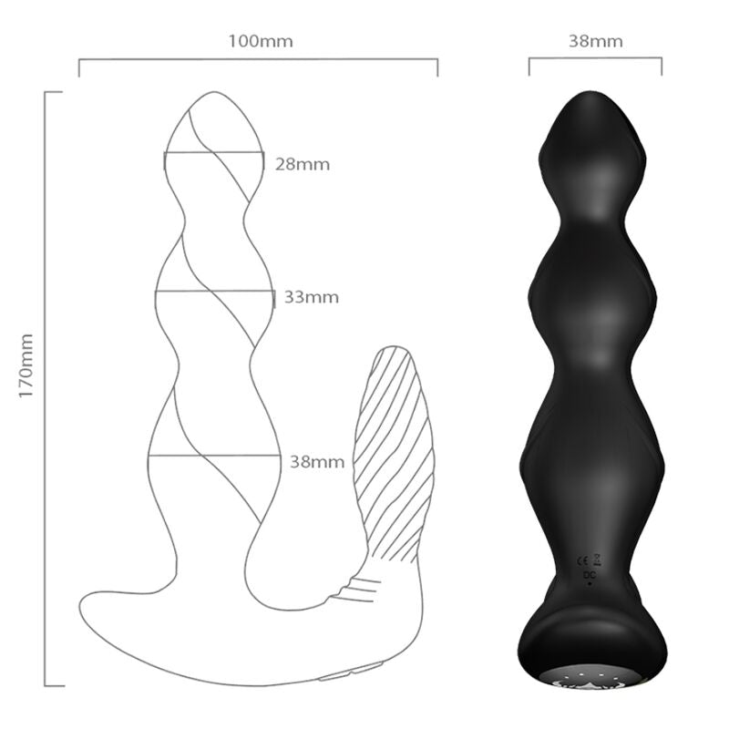 ARMONY - MANFUN VIBRATEUR & STIMULATEUR ANAL PLUG TÉLÉCOMMANDE NOIR ARMONY ANAL