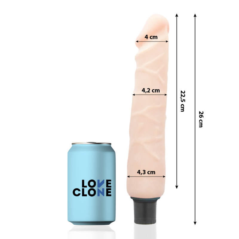 LOVECLONE - VIBRATEUR AUTOLUBRIFIANT JANSEN 26 CM -O- 4.2 CM LOVECLONE