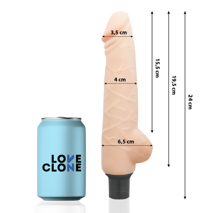 LOVECLONE - VIBRATEUR AUTOLUBRIFIANT HARALD 24 CM -O- 4 CM LOVECLONE