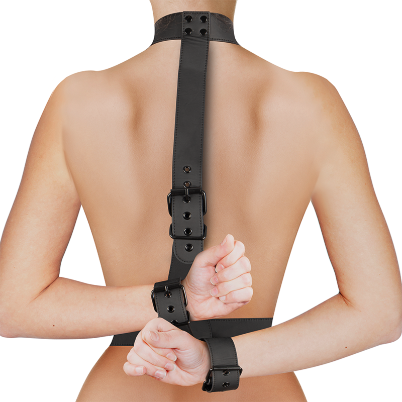 FETISH SUBMISSIVE BONDAGE - ENSEMBLE DE RETENUE CORPS COL ET POIGNETS FETISH SUBMISSIVE BONDAGE