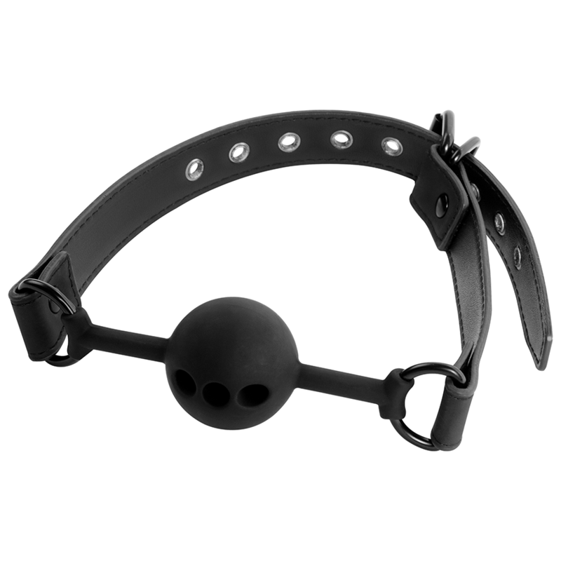 FETISH SUBMISSIVE BONDAGE - BÂILLON À BOULE EN SILICONE RESPIRANT FETISH SUBMISSIVE BONDAGE