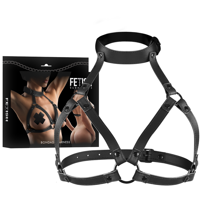 FETISH SUBMISSIVE BONDAGE - HARNAIS POITRINE RÉGLABLE FETISH SUBMISSIVE BONDAGE