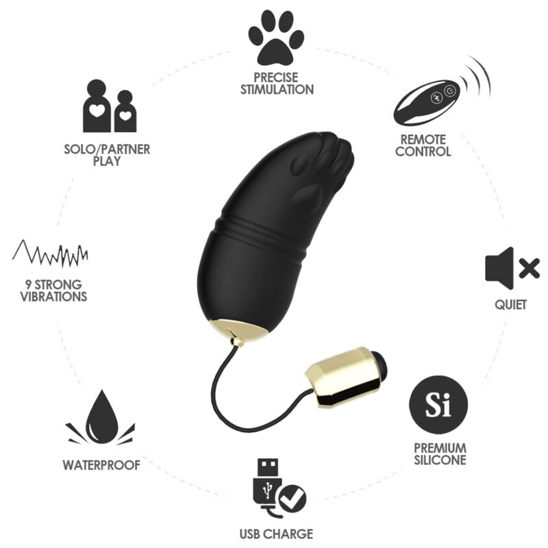 ARMONY - VIBRATEUR KITTY EGG TÉLÉCOMMANDE G-SPOT NOIR ARMONY STIMULATORS