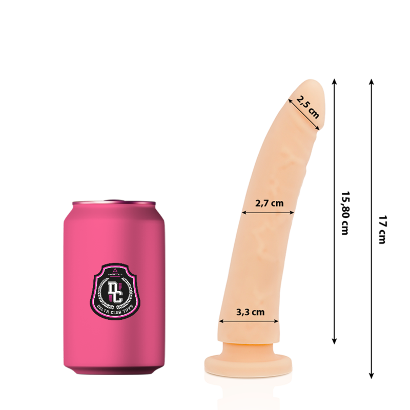 DELTA CLUB - JOUETS GODE MÉDICAL NATUREL SILICONE 17 CM -O- 3 CM DELTACLUB