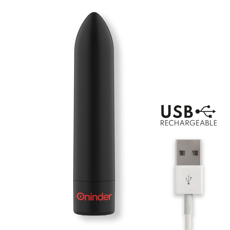 ONINDER - BERLIN VIBRATEUR BULLET NOIR 9 MODES 8,5 X 2 CM - APPLICATION GRATUITE ONINDER