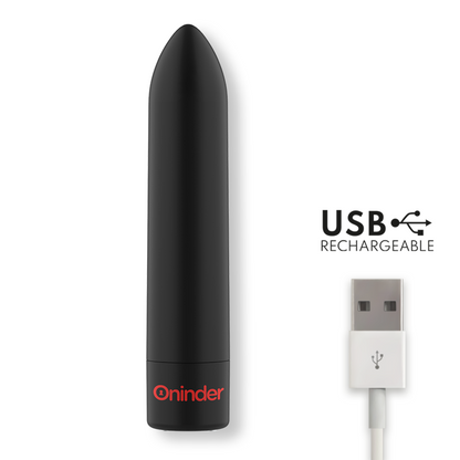ONINDER - BERLIN VIBRATEUR BULLET NOIR 9 MODES 8,5 X 2 CM - APPLICATION GRATUITE ONINDER