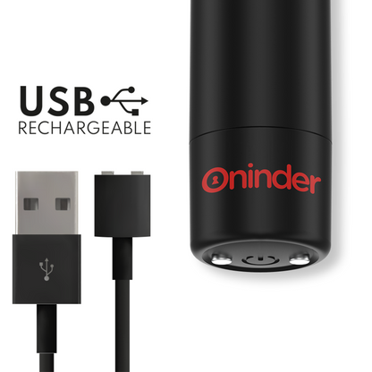ONINDER - BERLIN VIBRATEUR BULLET NOIR 9 MODES 8,5 X 2 CM - APPLICATION GRATUITE ONINDER