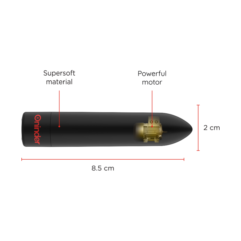 ONINDER - BERLIN VIBRATEUR BULLET NOIR 9 MODES 8,5 X 2 CM - APPLICATION GRATUITE ONINDER