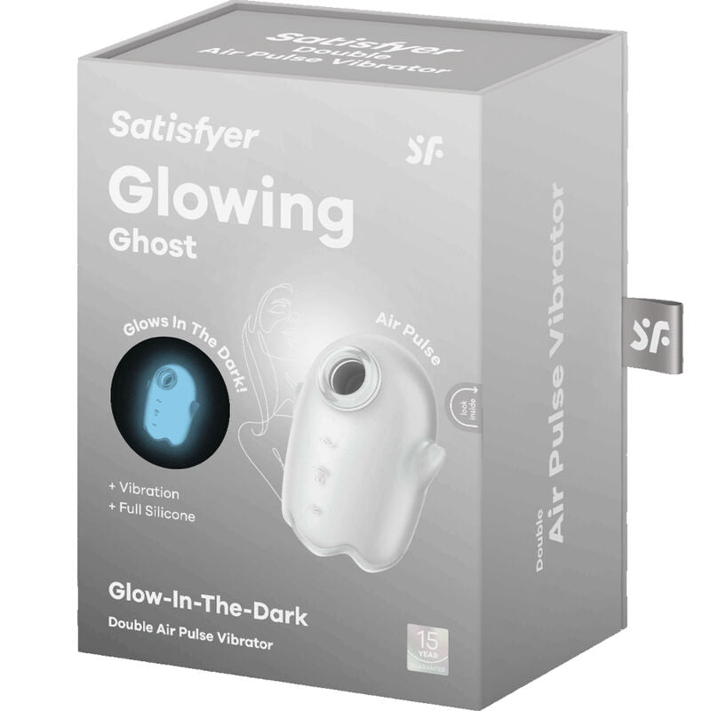 SATISFYER - GLOWING GHOST AIR PULSE & VIBRATEUR BLANC SATISFYER AIR PULSE