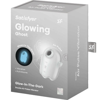 SATISFYER - GLOWING GHOST AIR PULSE & VIBRATEUR BLANC SATISFYER AIR PULSE