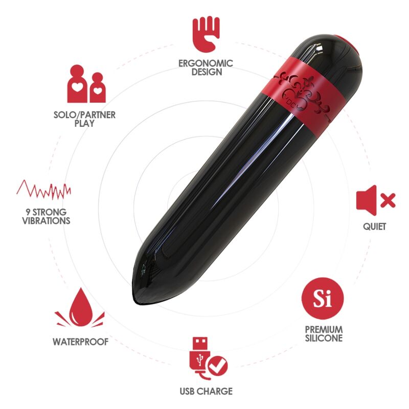 ARMONY - TÉLÉCOMMANDE BULLET VIBRATEUR ROCKET NOIR ARMONY STIMULATORS