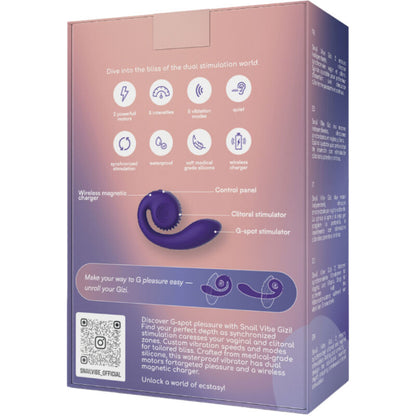 SNAIL VIBE - STIMULATEUR DOUBLE GIZI VIOLET SNAIL VIBE