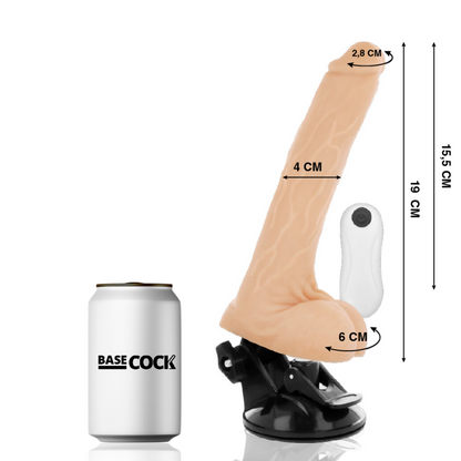 BASECOCK - VIBRATEUR NATUREL RÉALISTE TÉLÉCOMMANDE 19 CM -O- 4 CM BASECOCK