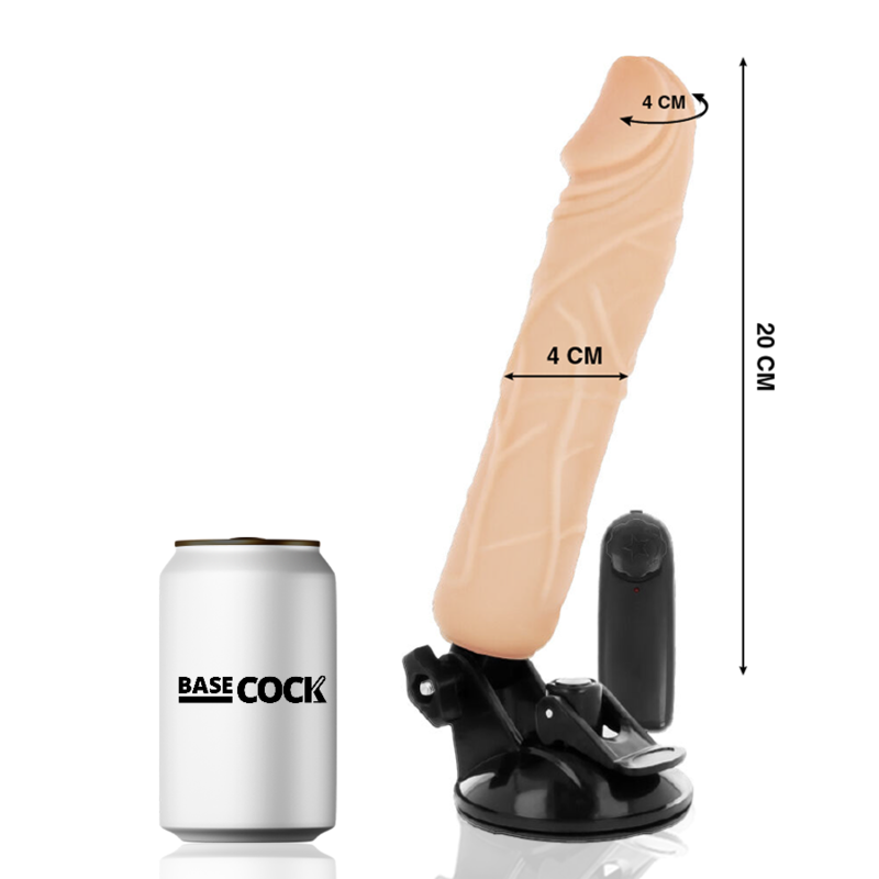 BASECOCK - VIBRATEUR TÉLÉCOMMANDE NATUREL RÉALISTE 20 CM -O- 4 CM BASECOCK