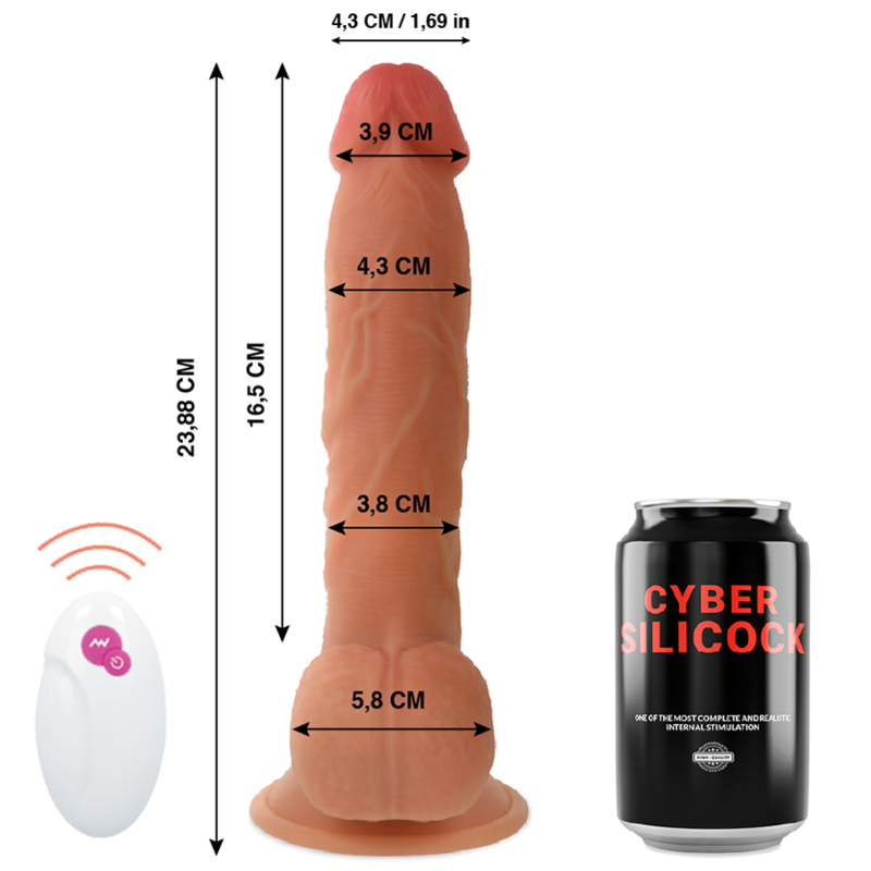 CYBER SILICOCK - TÉLÉCOMMANDE RÉALISTE MASTER BEN 23.88 CM -O- 4.3 CM CYBER SILICOCK