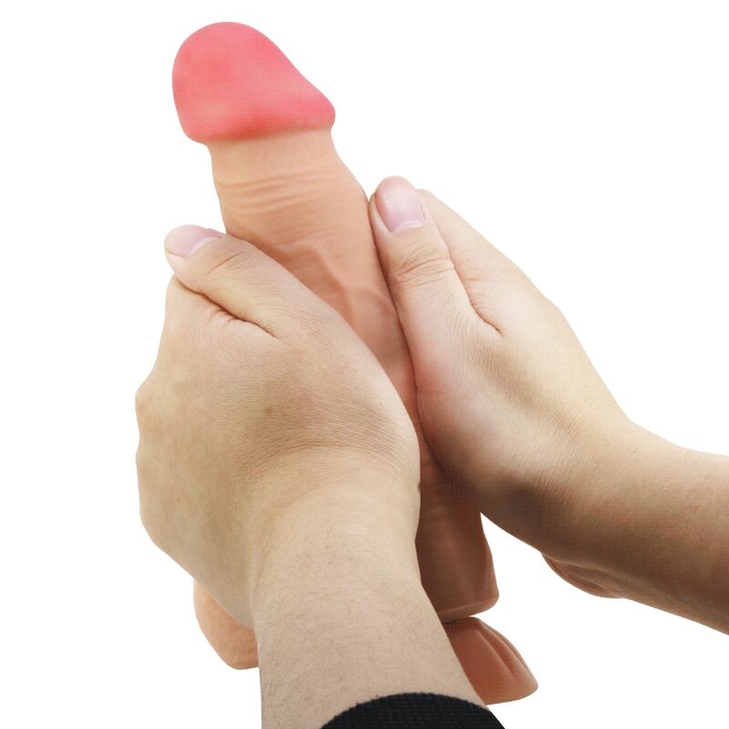 PRETTY LOVE - SÉRIE SLIDING SKIN GODE RÉALISTE AVEC VENTOUSE SLIDING SKIN TÉLÉCOMMANDE FLESH 21,8 CM PRETTY LOVE HIGH GRADE