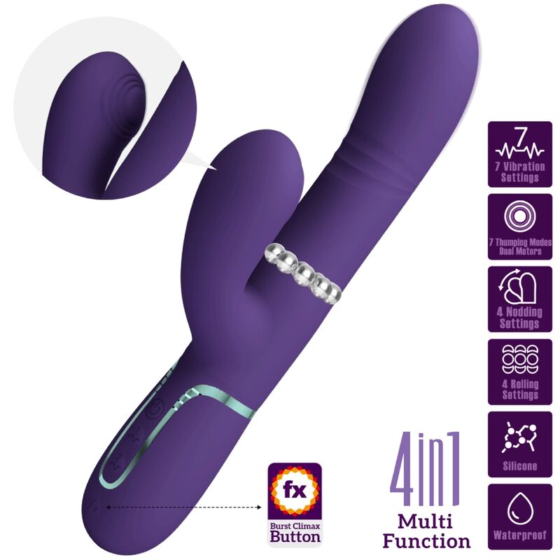 PRETTY LOVE - VIBRATEUR MULTIFONCTION G-SPOT VIOLET PRETTY LOVE FLIRTATION