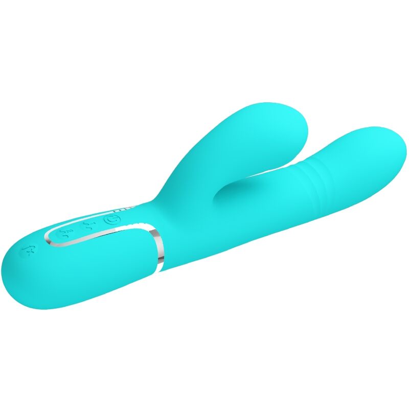 PRETTY LOVE - VIBRATEUR MULTIFONCTION G-SPOT VERT AQUA PRETTY LOVE PARTY UP