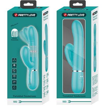 PRETTY LOVE - VIBRATEUR MULTIFONCTION G-SPOT VERT AQUA PRETTY LOVE PARTY UP