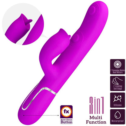 PRETTY LOVE - VIBRATEUR LAPIN À LÉCHER FUCHSIA PRETTY LOVE FLIRTATION