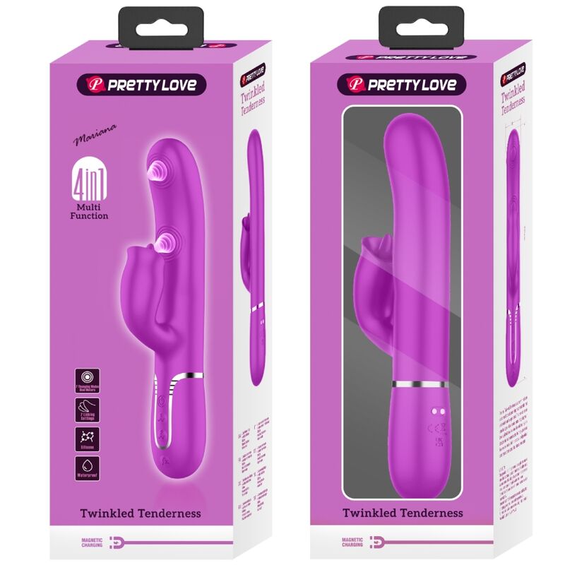 PRETTY LOVE - VIBRATEUR LAPIN À LÉCHER FUCHSIA PRETTY LOVE FLIRTATION