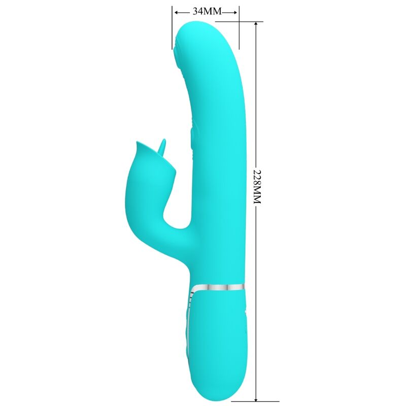 PRETTY LOVE - VIBRATEUR LAPIN À LÉCHER VERT AQUA PRETTY LOVE FLIRTATION