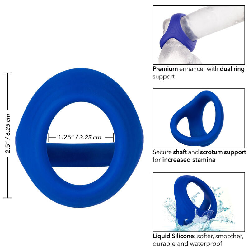 CALEXOTICS - ADMIRAL COCK BALL DOUBLE ANNEAU BLEU CALEXOTICS