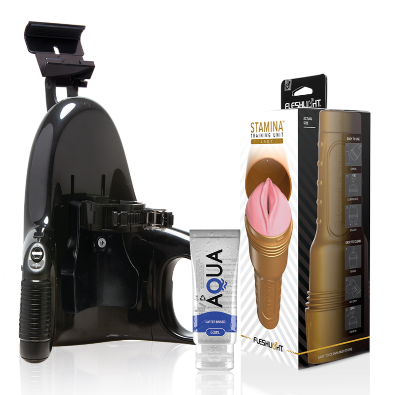 FLESHLIGHT - UNITÉ DENTRAÎNEMENT PINK LADY STAMINA + LANCEMENT UNIVERSEL + LUBRIFIANT DE QUALITÉ AQUA 50 ML FLESHLIGHT