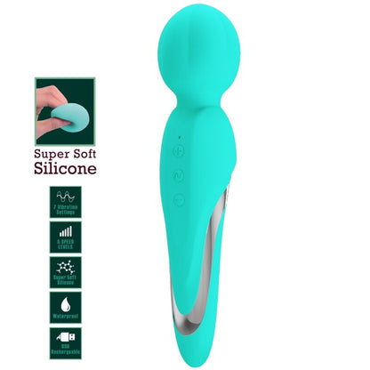 PRETTY LOVE - WALTER VIBRATEUR WAND AQUA VERT PRETTY LOVE FLIRTATION