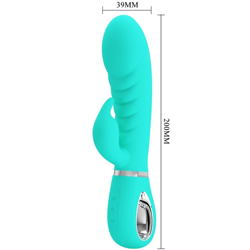 PRETTY LOVE - VIBRATEUR MULTIFONCTION G-SPOT PRESCOTT VERT AQUA PRETTY LOVE PARTY UP