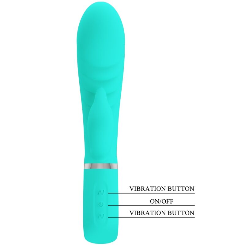 PRETTY LOVE - VIBRATEUR MULTIFONCTION G-SPOT PRESCOTT VERT AQUA PRETTY LOVE PARTY UP