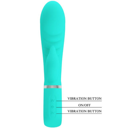 PRETTY LOVE - VIBRATEUR MULTIFONCTION G-SPOT PRESCOTT VERT AQUA PRETTY LOVE PARTY UP