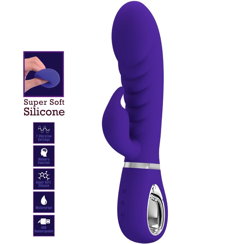 PRETTY LOVE - VIBRATEUR MULTIFONCTION G-SPOT PRESCOTT VIOLET PRETTY LOVE FLIRTATION