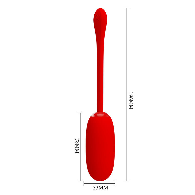 PRETTY LOVE - OEUF VIBRANT JULIUS IMPERMÉABLE-RECHARGEABLE ROUGE PRETTY LOVE SMART