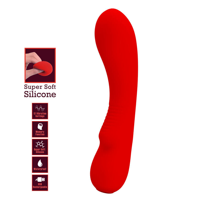PRETTY LOVE - VIBRATEUR RECHARGEABLE PRESCOTT ROUGE PRETTY LOVE SMART