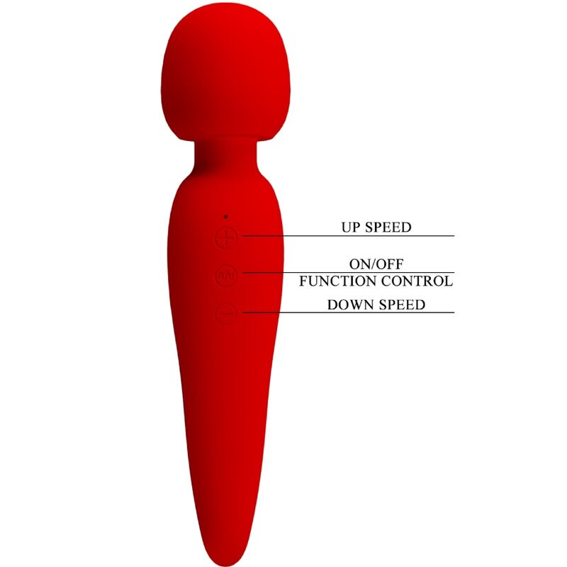 PRETTY LOVE - MASSEUR MEREDITH 12 MODES DE VIBRATION ROUGE PRETTY LOVE SMART