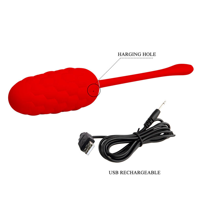 PRETTY LOVE - OEUF VIBRANT  TEXTURE MARINE RECHARGEABLE ROUGE PRETTY LOVE SMART