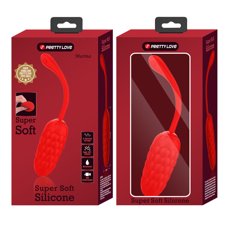 PRETTY LOVE - OEUF VIBRANT  TEXTURE MARINE RECHARGEABLE ROUGE PRETTY LOVE SMART