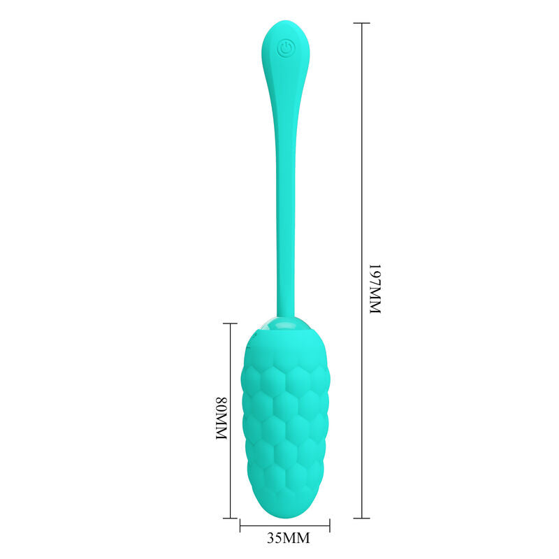 PRETTY LOVE - OEUF VIBRANT  TEXTURE MARINE RECHARGEABLE AQUA GREEN PRETTY LOVE SMART