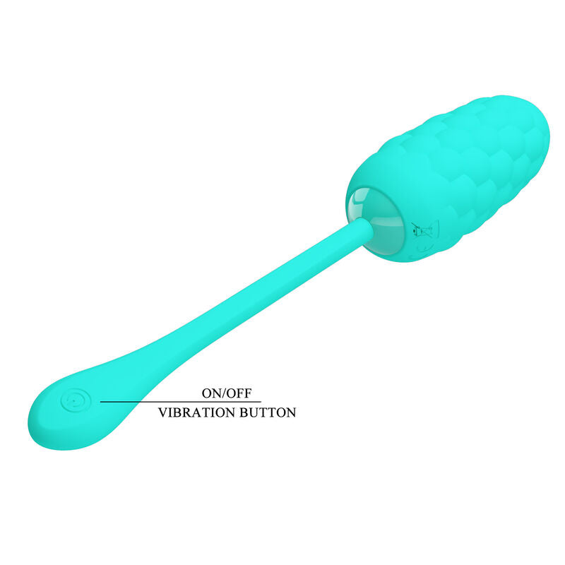 PRETTY LOVE - OEUF VIBRANT  TEXTURE MARINE RECHARGEABLE AQUA GREEN PRETTY LOVE SMART