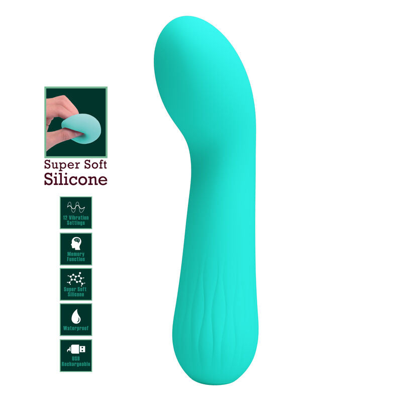 PRETTY LOVE - VIBRATEUR RECHARGEABLE FAUN VERT AQUA PRETTY LOVE SMART