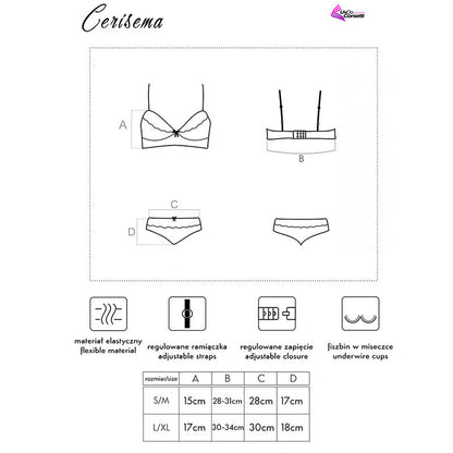 LIVCO CORSETTI FASHION - CERISEMA LC 21005 SOUTIEN-GORGE + CULOTTE CORAIL S/M LIVCO CORSETTI SETS