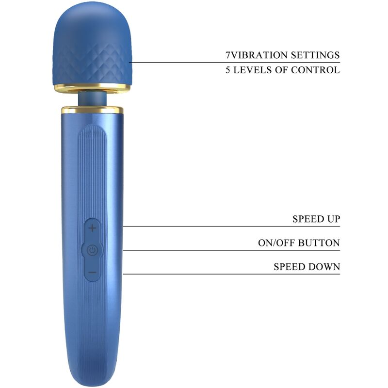 PRETTY LOVE - MASSEUR 7 MODES DE VIBRATION BLEU PRETTY LOVE SMART