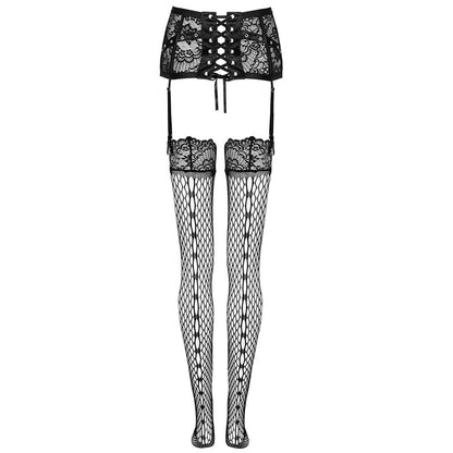 LIVCO CORSETTI FASHION - PORTE-JARRETELLES + BAS NOIR LIVCO CORSETTI SETS