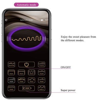 PRETTY LOVE - TÉLÉCOMMANDE JAYLEEN VIBRATOR APP VIOLET PRETTY LOVE LED
